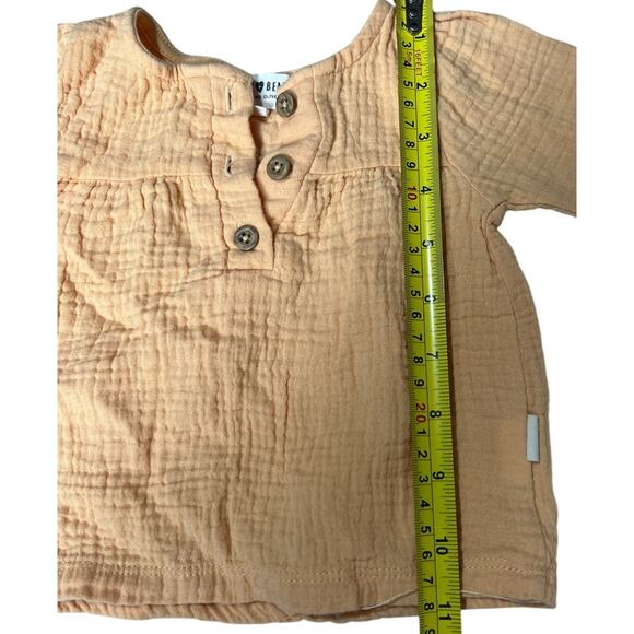 Rabbit Bear By Emily & Oliver 0-3M Orange Baby Shirt - Picture 5 of 5